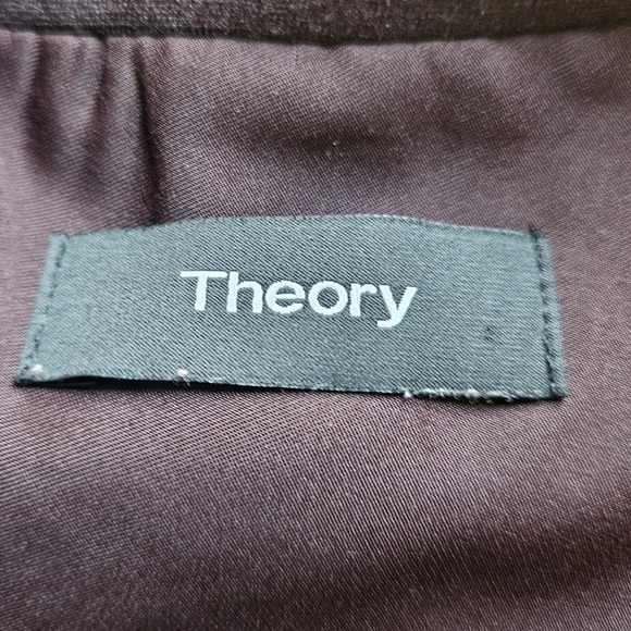 Theory Revolve Jontia K Open Front Blazer Jacket Burgundy Garnet Women's Size 0 - Picture 5 of 6